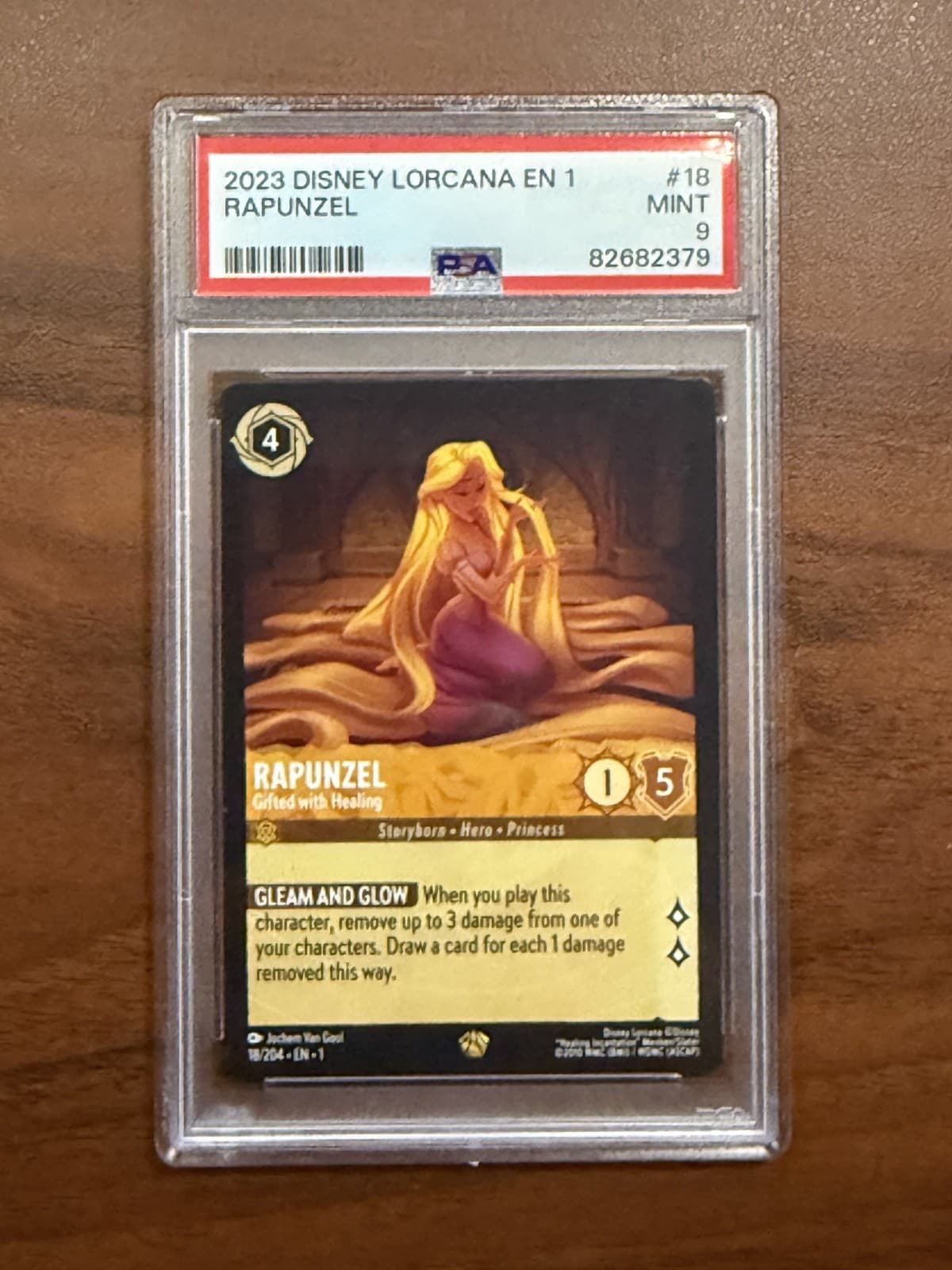 2023 Disney Lorcana EN 1 Rapunzel Gifted with Healing #18 PSA 9