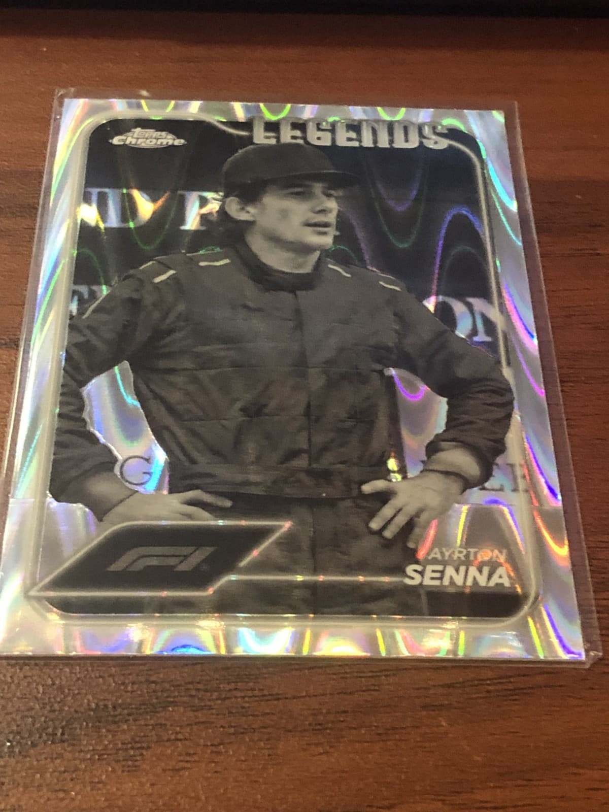 2024 Topps Chrome F1 Legends Ayrton Senna Black & White Raywave #188