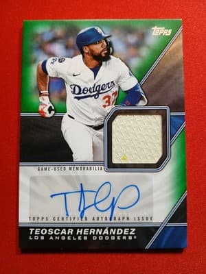 2026 Topps Series 1 Teoscar Hernandez Green Patch Auto #/99 Dodgers🔥