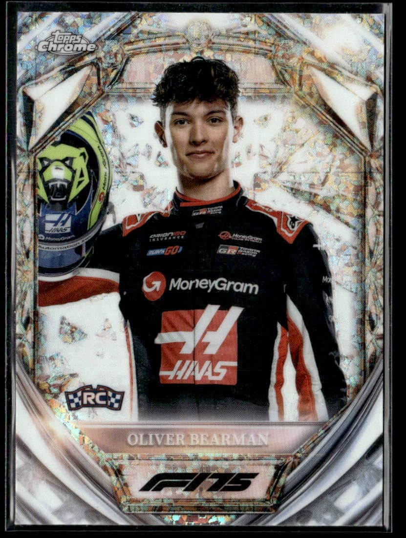 2025 Topps Chrome F1 Oliver Bearman Diamond 75th Anniversary RC #D75-14