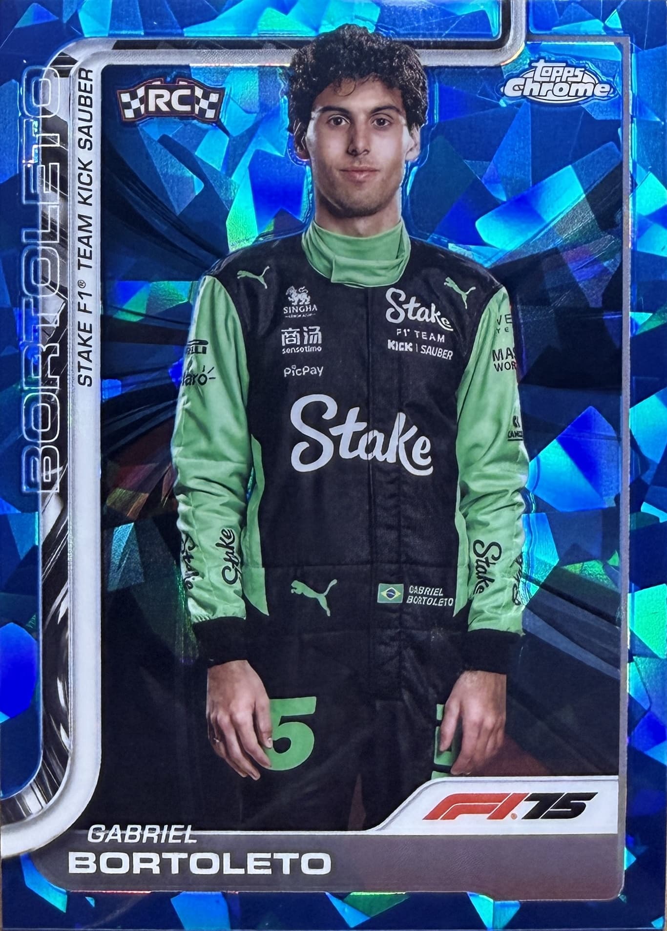 2025 Topps Chrome F1 Gabriel Bortoleto Refractor RC #20