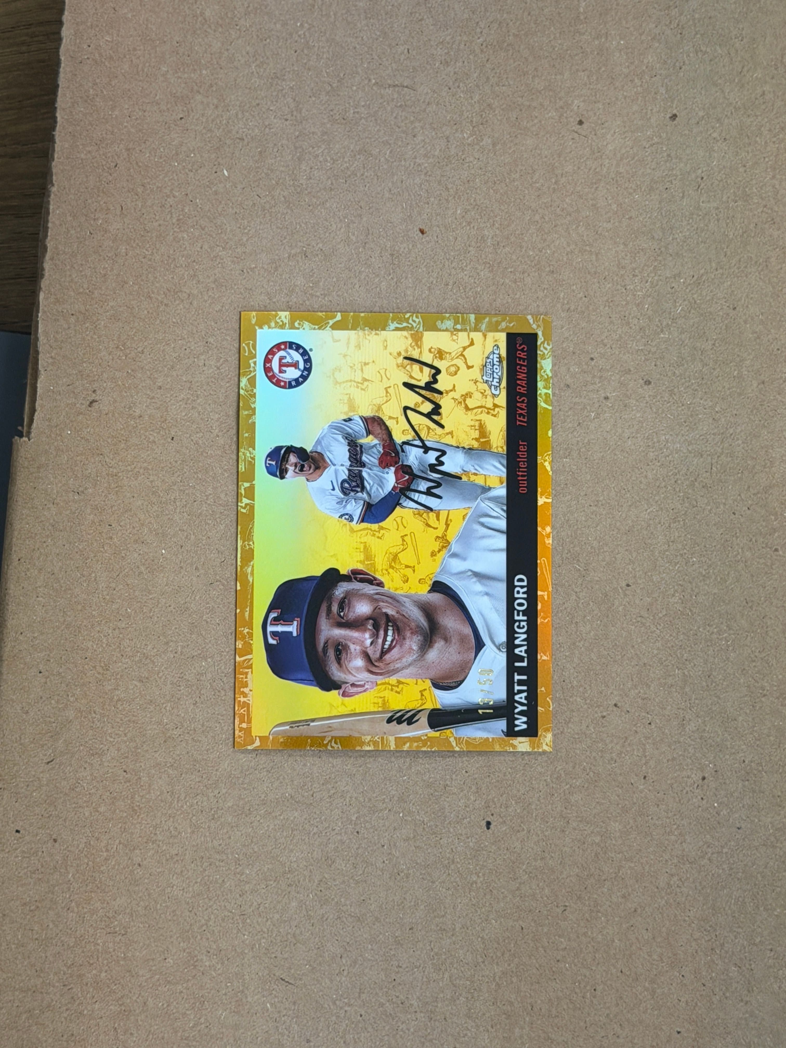 2025 Topps Platinum Baseball Wyatt Langford #123 /50