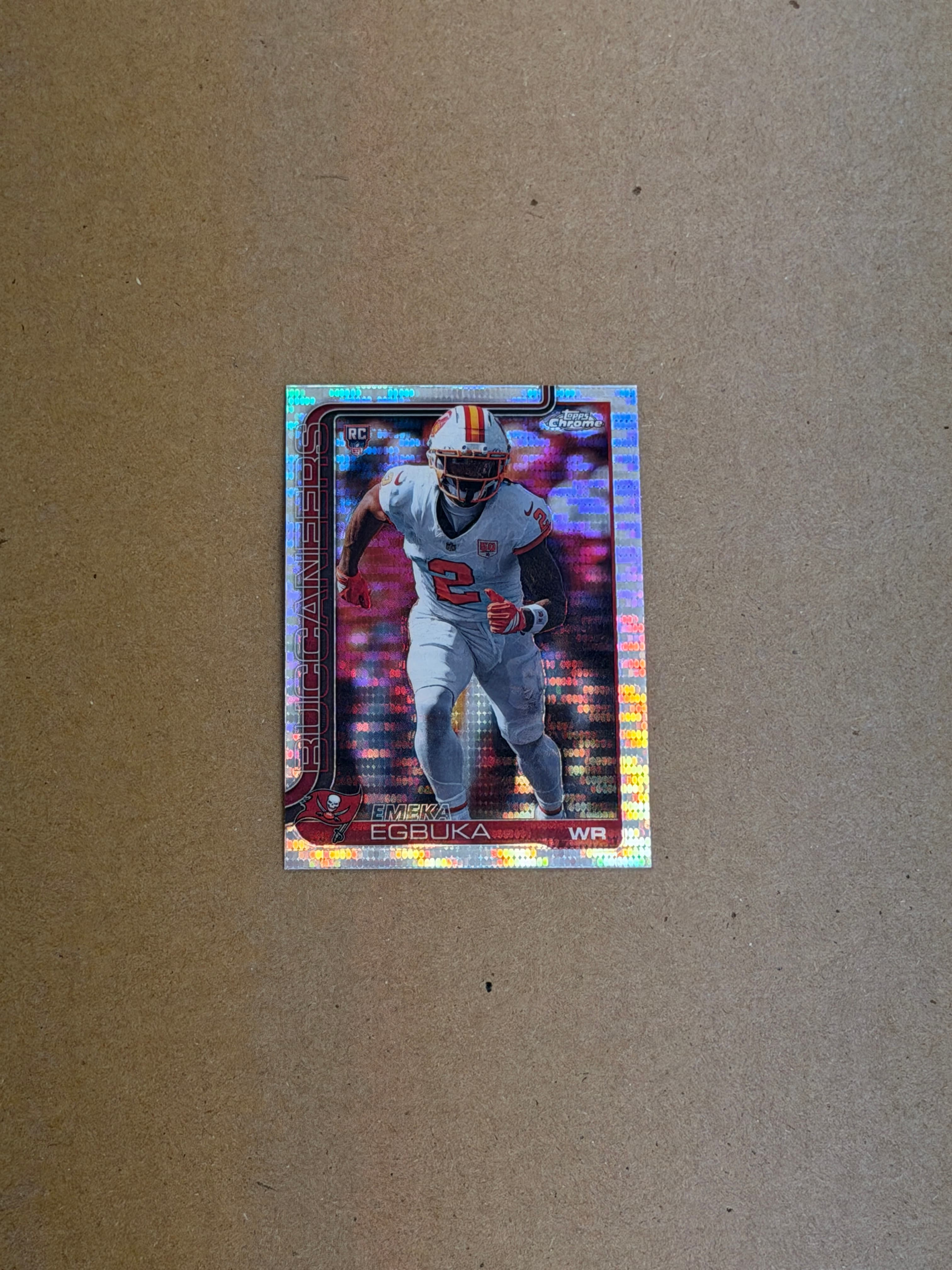 2025 Topps Chrome Football Emeka Egbuka Pulsar RC #312