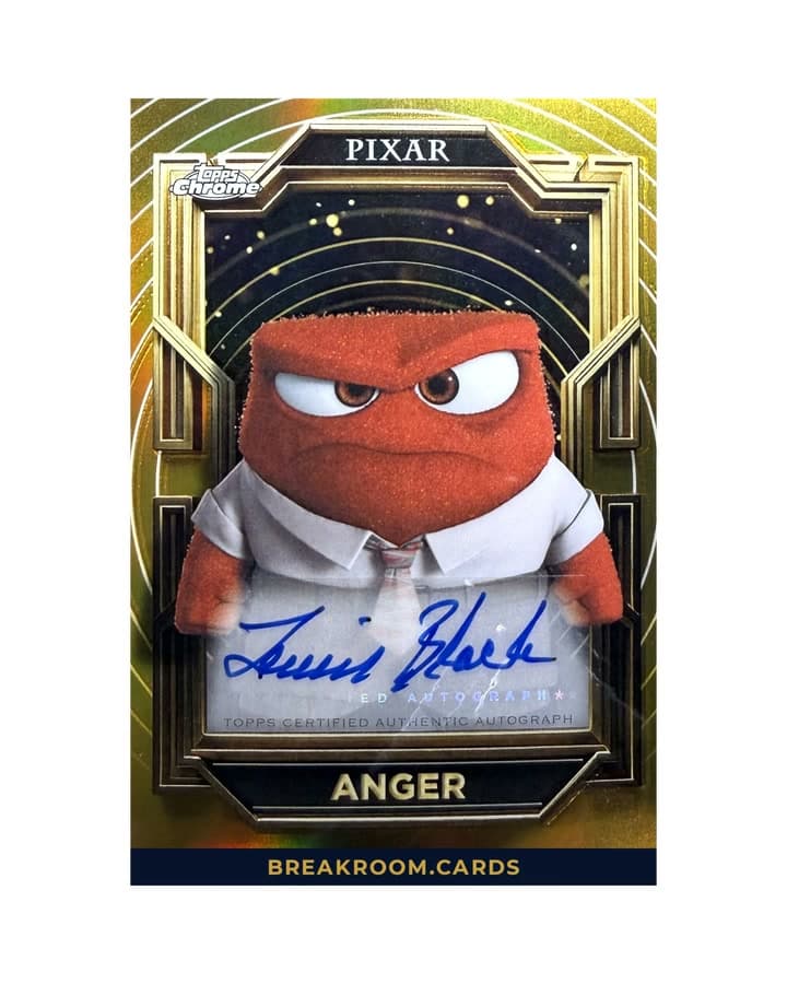 2025 Topps Chrome Pixar Gold Anger Lewis Black Auto #AA-LB
