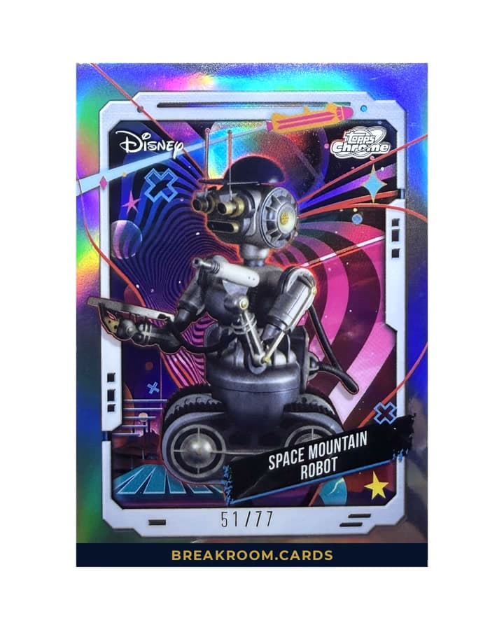 2025 Topps Chrome Disney 70th Space Mountain Robot Refractor #TCC-6 /77