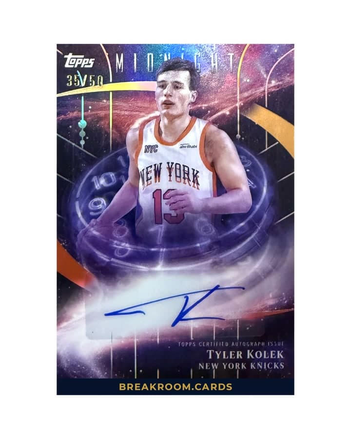 2025 Topps Finest Tyler Kolek Stroke of Midnight Auto #SM-TK /50