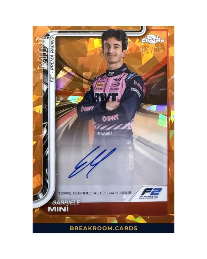 2025 Topps Chrome Sapphire Gabriele Mini Orange Auto #CAC-MINI /25