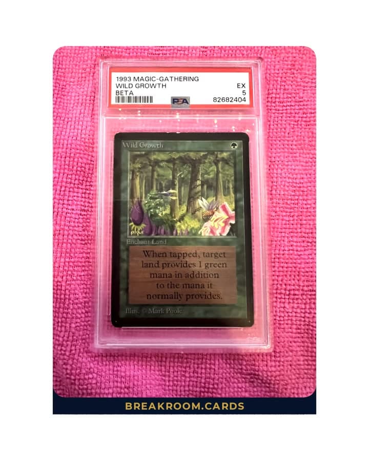 Magic the Gathering MtG Beta Wild Growth PSA Graded 5