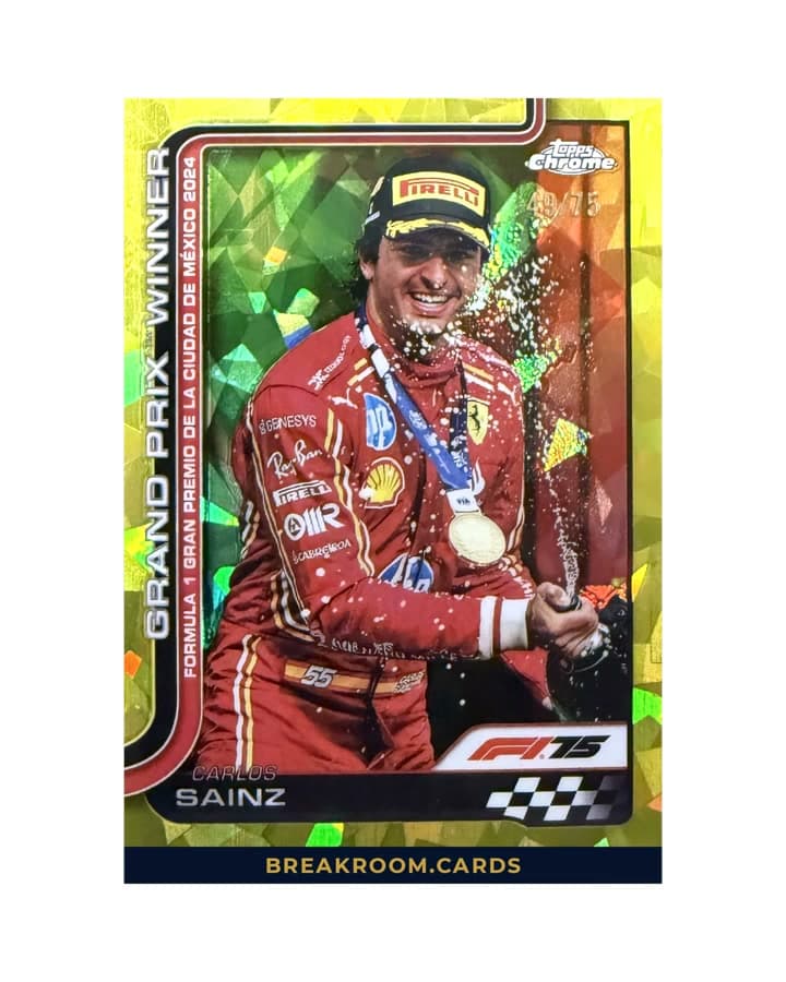 2025 Topps Chrome Sapphire Carlos Sainz Gold #112 /75