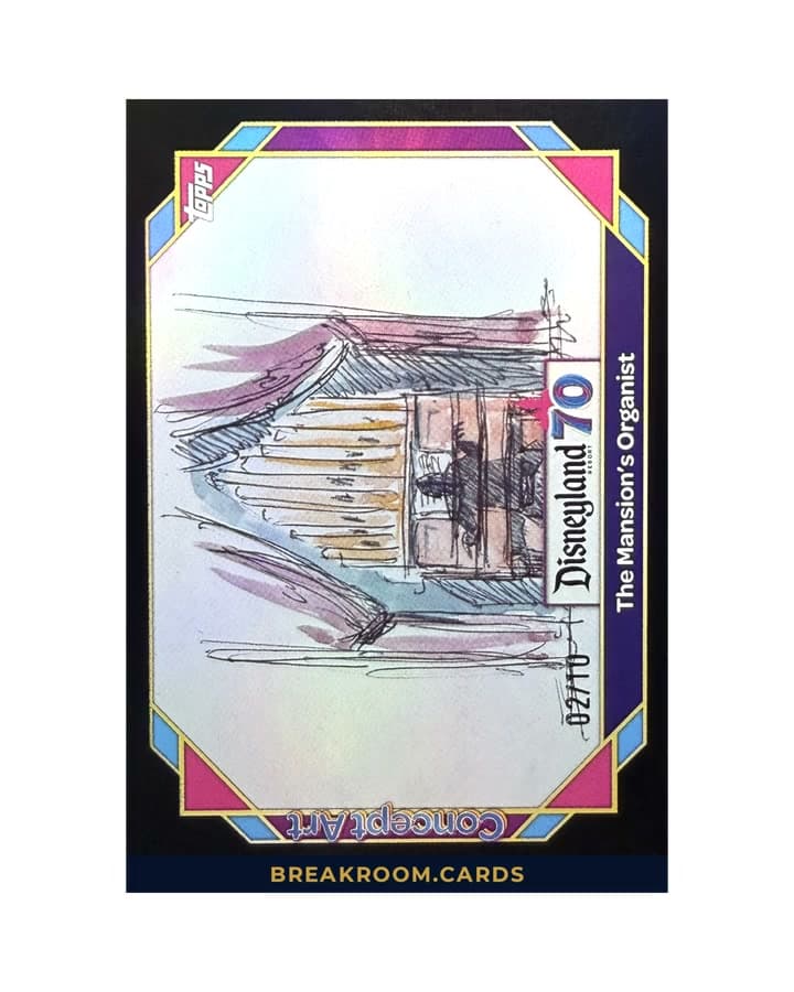 2025 Topps Disneyland The Mansion's Organist Concept Art #127 /10