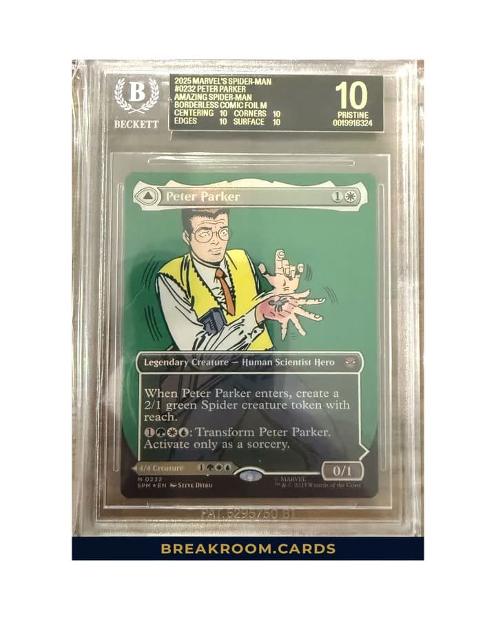 2025 Magic: The Gathering Peter Parker Black Label #0232 BGS 10