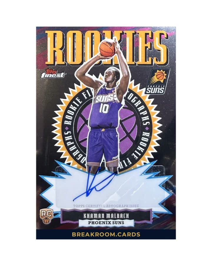 2025 Topps Finest Basketball Khaman Maluach Auto RC #RFA-KM
